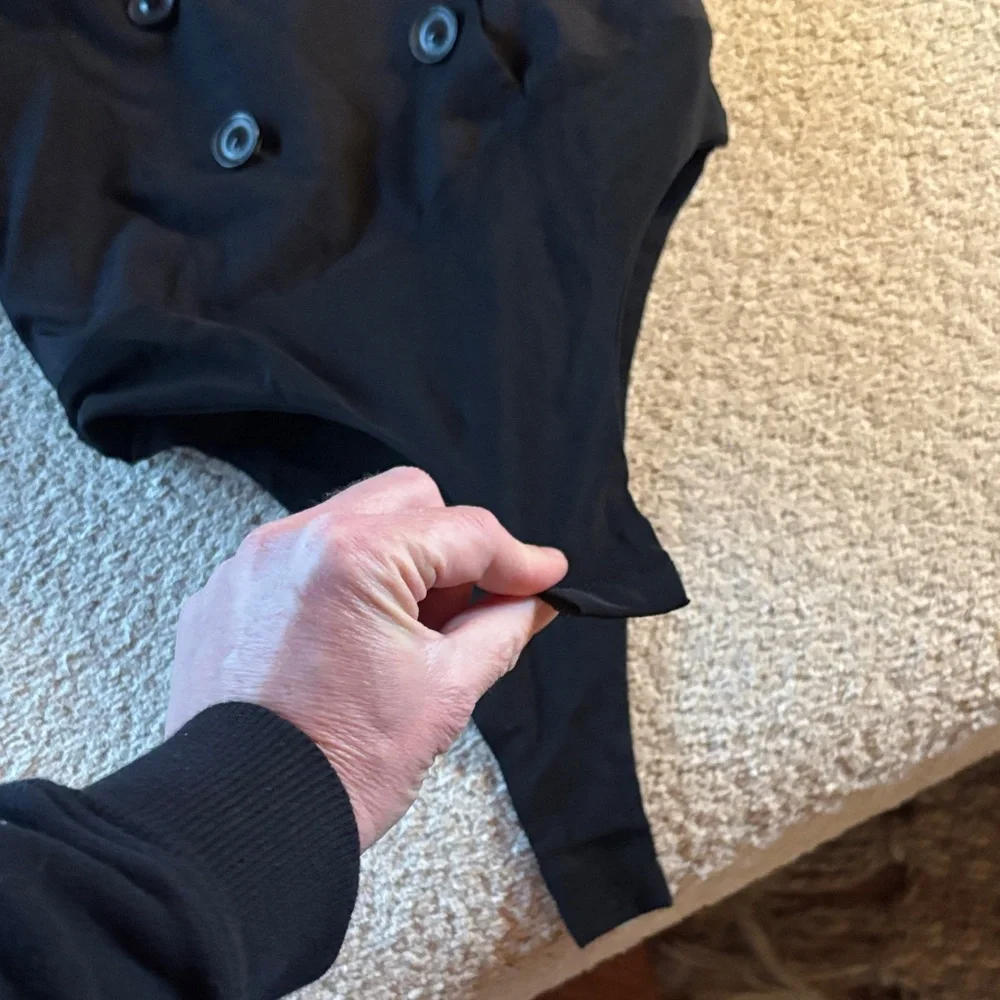 Zara XS Black Blazer Bodysuit - Picture 5 of 10